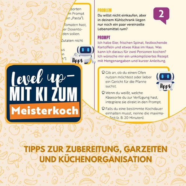 Produktbild: Smart kochen mit KI. 100 Prompts, die dich zum Profi am Herd machen.