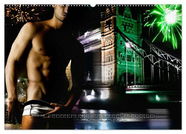 Produktbild: public phantasies - erotische M&auml;nnerfotografie (hochwertiger Premium Wandkalender 2026 DIN A2 quer), Kunstdruck in Hochglanz