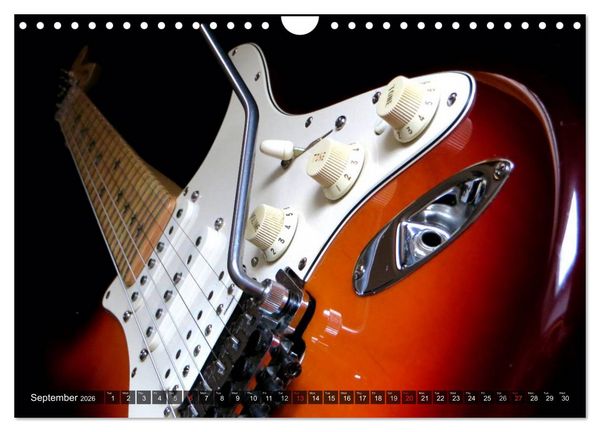 Produktbild: ROCK GUITARS Snapshots (Wall Calendar 2026 DIN A4 landscape), CALVENDO 12 Month Wall Calendar