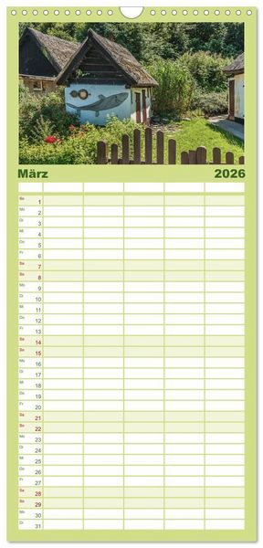 Produktbild: Familienplaner 2026 - Entdeckungen auf der Insel R&uuml;gen mit 5 Spalten (Wandkalender, 21 x 45 cm) CALVENDO