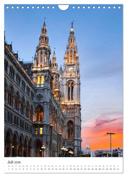 Produktbild: Ach du sch&ouml;nes Wien (Wandkalender 2026 DIN A4 hoch), CALVENDO Monatskalender