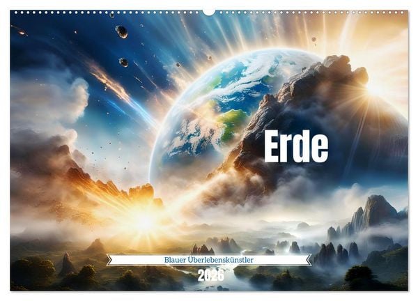 Produktbild: Erde - Blauer &Uuml;berlebensk&uuml;nstler (Wandkalender 2026 DIN A2 quer), CALVENDO Monatskalender