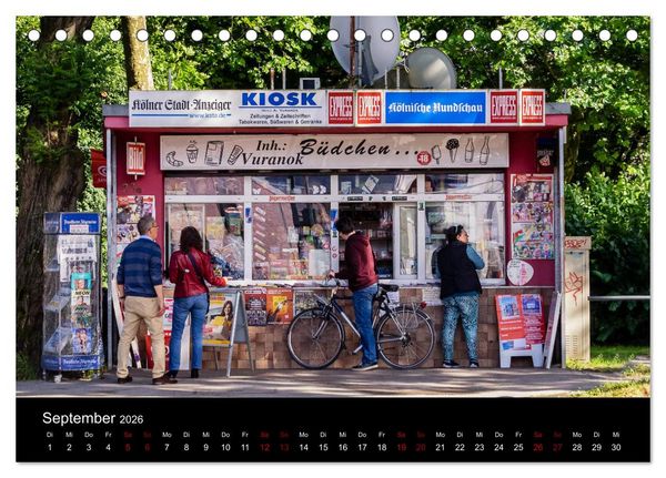 Produktbild: K&ouml;lsche Veedelskultur. B&uuml;dchen, Kioske und Trinkhallen. (Tischkalender 2026 DIN A5 quer), CALVENDO Monatskalender