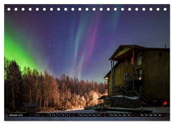 Produktbild: Aurora in Alaska (Tischkalender 2026 DIN A5 quer), CALVENDO Monatskalender