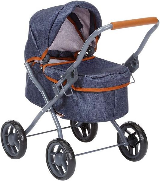 Produktbild: Knorrtoys 63330 - Puppenwagen Mini Lili Dark Blue, klappbar, Schieberh&ouml;he: 56cm