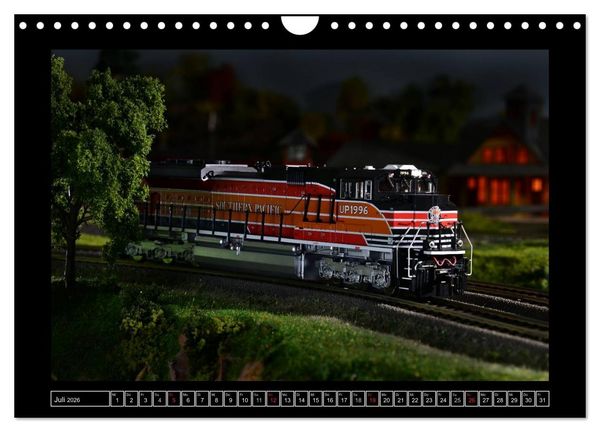 Produktbild: Amerikanische Modelleisenbahnen (Wandkalender 2026 DIN A4 quer), CALVENDO Monatskalender