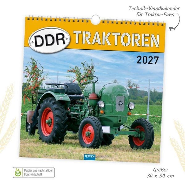Produktbild: TR&Ouml;TSCH - Technikkalender DDR-Traktoren 2027