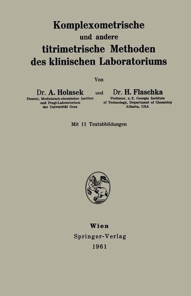 Produktbild: Komplexometrische und andere titrimetrische Methoden des klinischen Laboratoriums