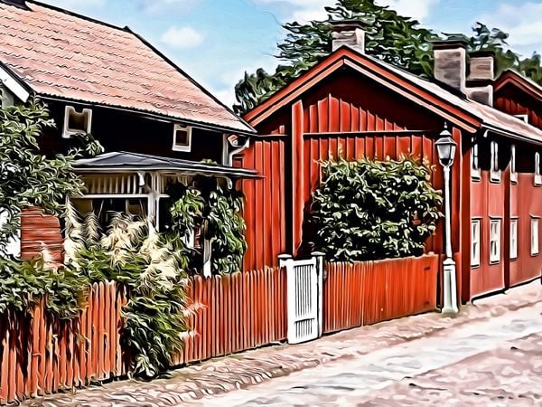 Produktbild: CALVENDO Puzzle Schwedenrot. | 1000 Teile Lege-Gr&ouml;&szlig;e 64x48cm Foto-Puzzle f&uuml;r gl&uuml;ckliche Stunden