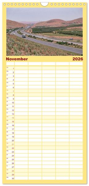 Produktbild: Familienplaner 2026 - Faszinierendes Marokko mit 5 Spalten (Wandkalender, 21 x 45 cm) CALVENDO