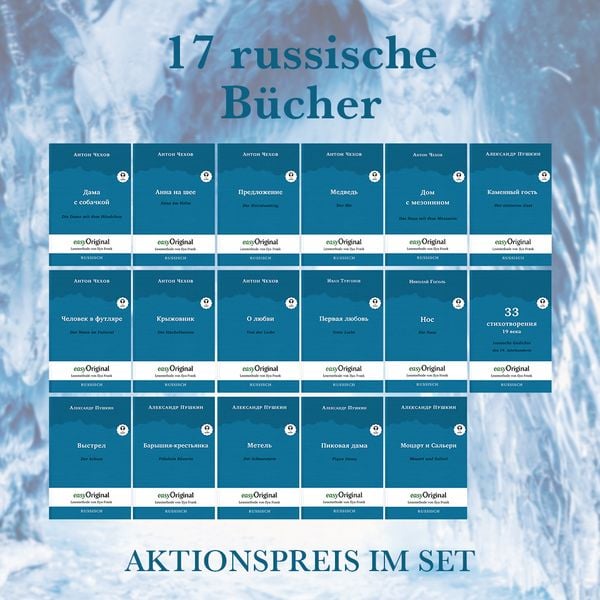 Produktbild: 17 russische B&uuml;cher (B&uuml;cher + Audio-Online) - Lesemethode von Ilya Frank