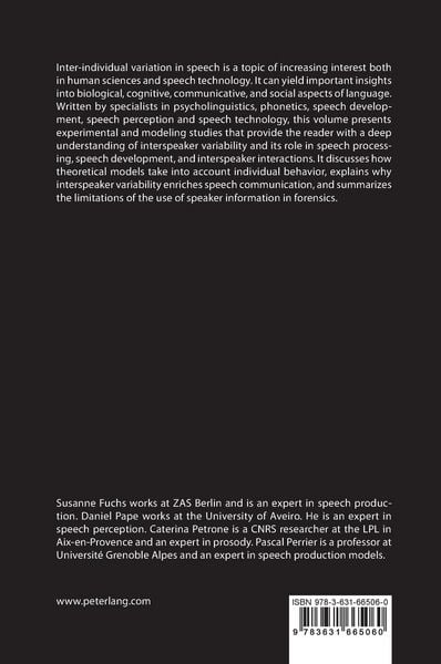 Produktbild: Individual Differences in Speech Production and Perception