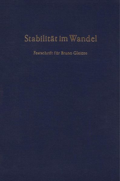 Produktbild: Stabilit&auml;t im Wandel.