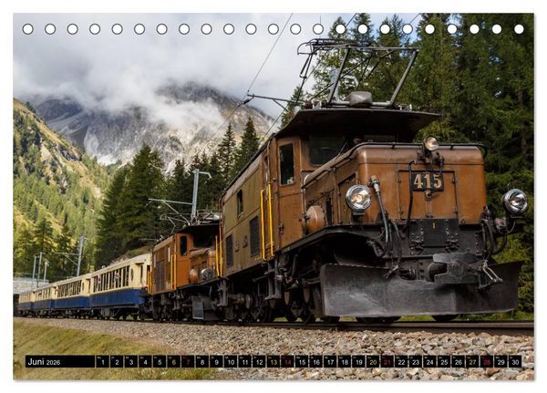 Produktbild: Rh&auml;tische Bahn 2026 (Tischkalender 2026 DIN A5 quer), CALVENDO Monatskalender