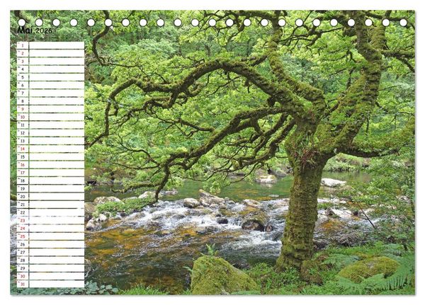 Produktbild: Einsame Natur - Terminkalender (Tischkalender 2026 DIN A5 quer), CALVENDO Monatskalender