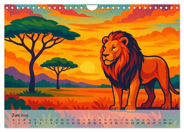 Produktbild: AFRIKA VIBES &ndash; Zw&ouml;lf Bilder voll Stolz, Leben und Licht (Wandkalender 2026 DIN A4 quer), CALVENDO Monatskalender