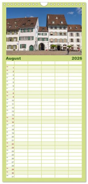Produktbild: Familienplaner 2026 - Schweiz - Basel mit 5 Spalten (Wandkalender, 21 x 45 cm) CALVENDO