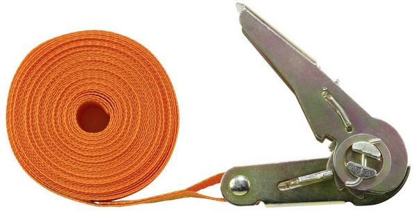 Produktbild: TOOLCRAFT TO-6802776 Einteiliger Spanngurt Zugkraft LC Niederzurren (einzeln/direkt)=350 daN (L x B) 6 m x 25 mm Ratsche EN 12195-2
