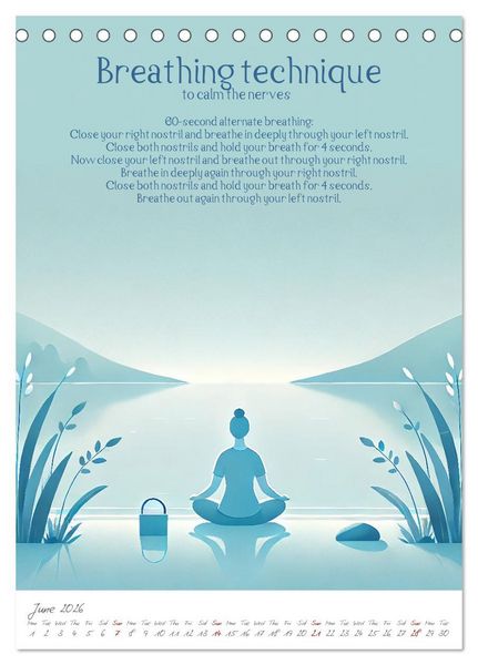 Produktbild: The anti-stress path - Monthly inspirations for more balance (Desk Calendar 2026 DIN A5 portrait), CALVENDO 12 Month DeskCalendar