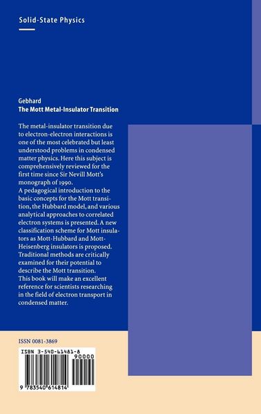 Produktbild: The Mott Metal-Insulator Transition
