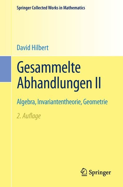 Gesammelte Abhandlungen II, Taschenbuch von David Hilbert, Springer Berlin, 9783662482599