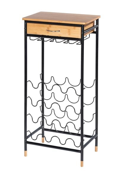 Weinregal Mod. Loft Bambus, aus Bambus