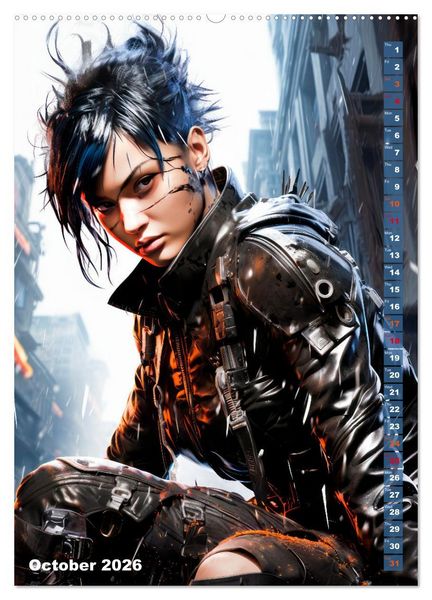 Produktbild: ROCK LADIES Cyber, goth, punk and more (Wall Calendar 2026 DIN A2 portrait), CALVENDO 12 Month Wall Calendar