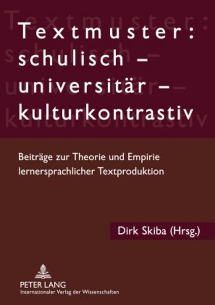 Produktbild: Textmuster: schulisch &ndash; universit&auml;r &ndash; kulturkontrastiv