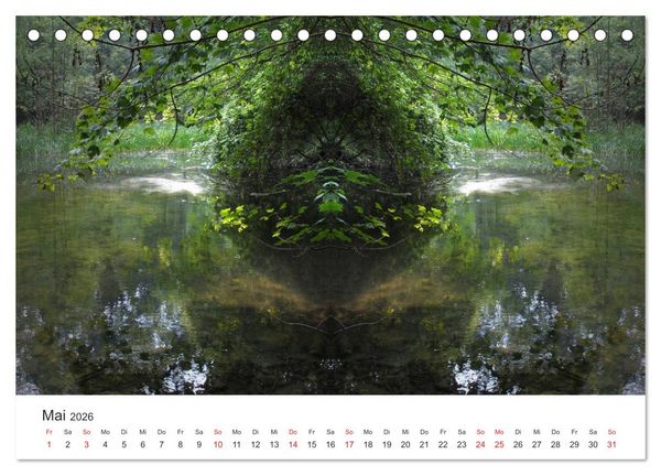 Produktbild: Spiegelwelten - Natur anders sehen (Tischkalender 2026 DIN A5 quer), CALVENDO Monatskalender
