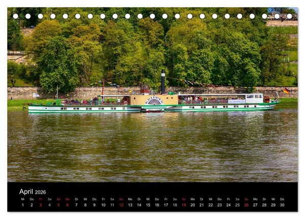 Produktbild: Schaufelraddampfer (Tischkalender 2026 DIN A5 quer), CALVENDO Monatskalender