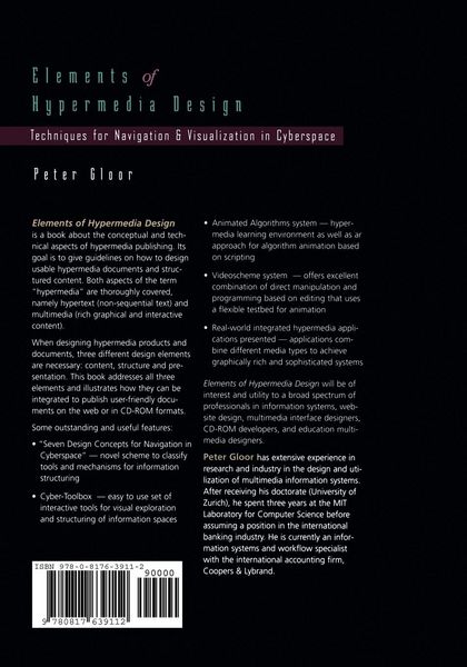 Produktbild: Elements of Hypermedia Design: Techniques for Navigation & Visualization in Cyberspace