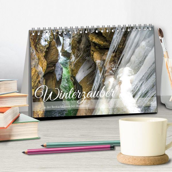 Produktbild: Winterzauber in der Breitachklamm bei Oberstdorf (Tischkalender 2026 DIN A5 quer), CALVENDO Monatskalender