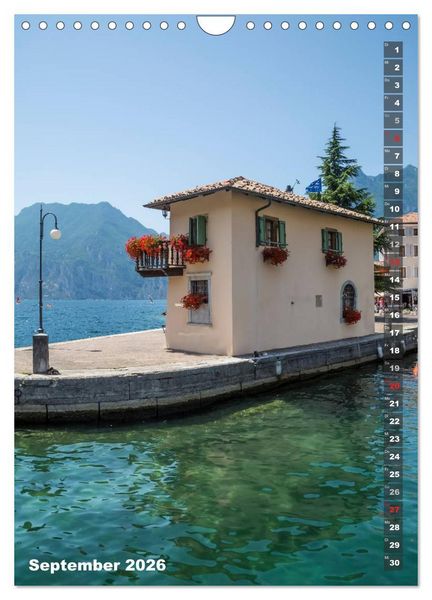 Produktbild: IDYLLISCHER GARDASEE Riva del Garda und Torbole (Wandkalender 2026 DIN A4 hoch), CALVENDO Monatskalender