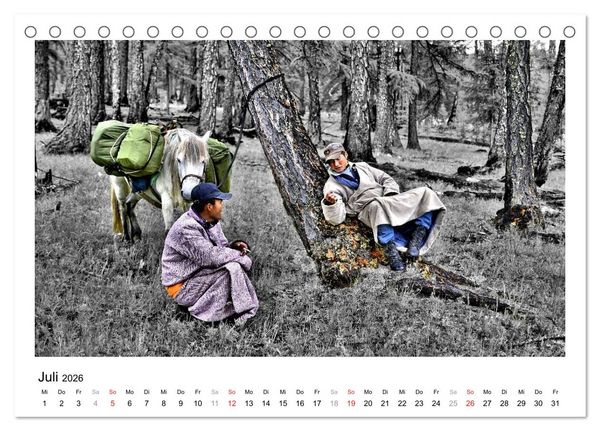 Produktbild: Mongolei &ndash; Mit anderen Augen (Tischkalender 2026 DIN A5 quer), CALVENDO Monatskalender