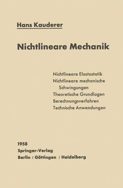 Produktbild: Nichtlineare Mechanik