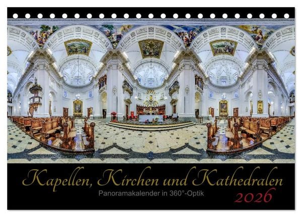 Kapellen, Kirchen und Kathedralen 2026 (Tischkalender 2026 DIN A5 quer), CALVENDO Monatskalender