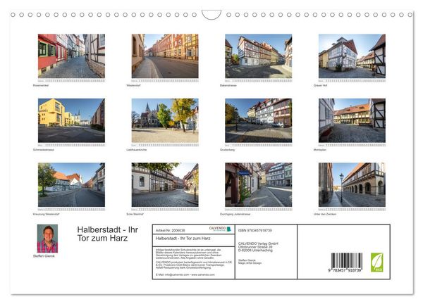 Produktbild: Halberstadt - Ihr Tor zum Harz (Wandkalender 2026 DIN A3 quer), CALVENDO Monatskalender
