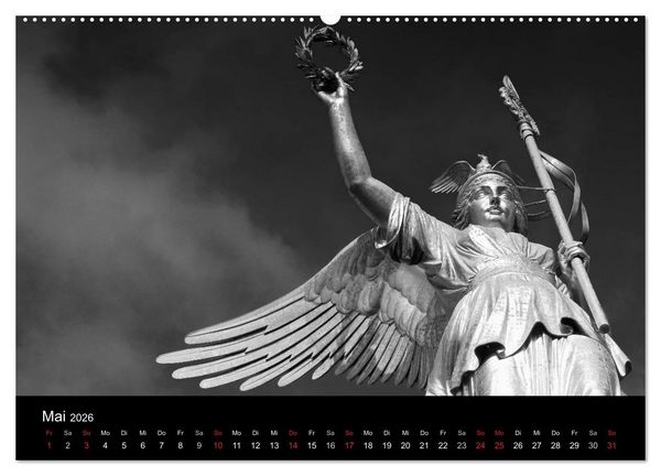 Produktbild: Berlin Monochrome (hochwertiger Premium Wandkalender 2026 DIN A2 quer), Kunstdruck in Hochglanz