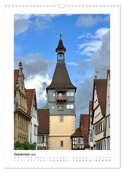 Produktbild: Unterwegs in und um Backnang (Wandkalender 2027 DIN A3 hoch), CALVENDO Monatskalender