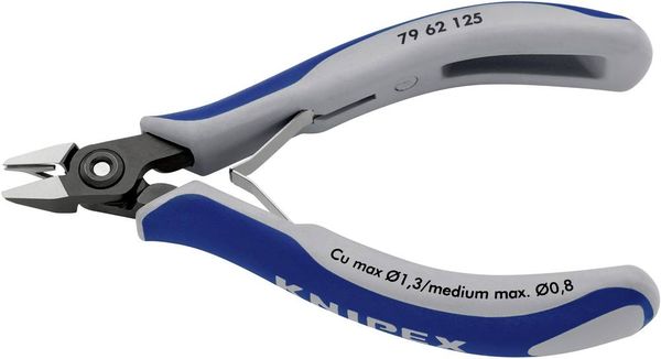 Produktbild: Knipex 79 62 125 Elektronik- u. Feinmechanik Seitenschneider ohne Facette 125mm