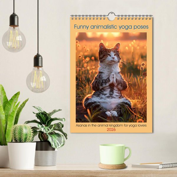 Produktbild: Funny animalistic yoga poses (Wall Calendar 2026 DIN A4 portrait), CALVENDO 12 Month Wall Calendar