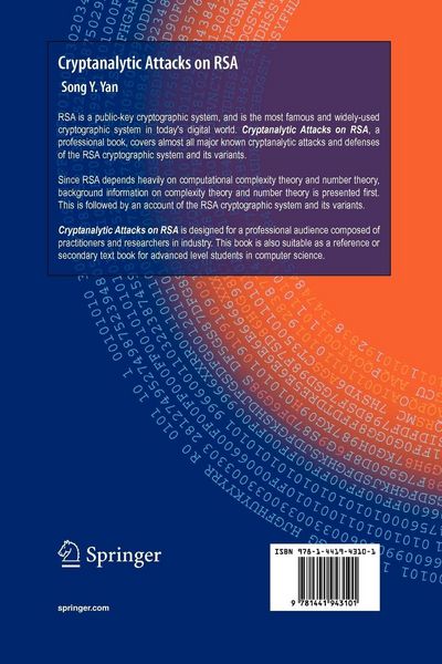 Produktbild: Cryptanalytic Attacks on RSA