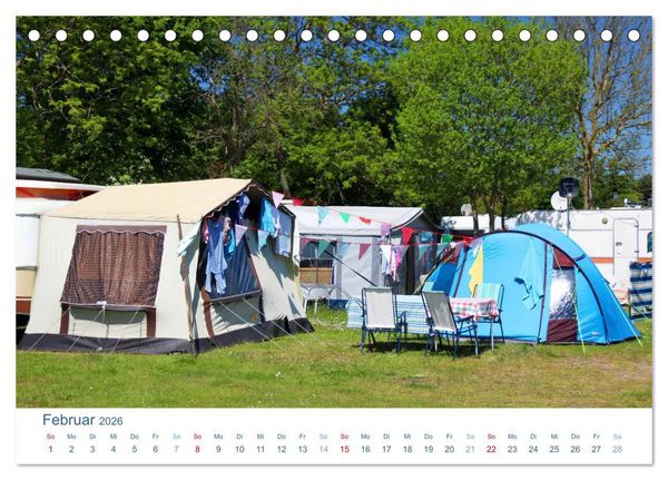 Produktbild: Freiheit auf Reisen 2026. Impressionen vom Camping und Zelten (Tischkalender 2026 DIN A5 quer), CALVENDO Monatskalender