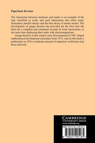 Produktbild: Gauge Theories of Weak Interactions