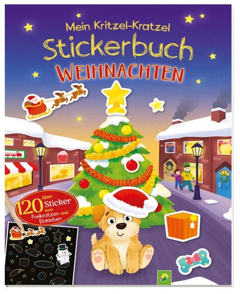 Produktbild: Mein Kritzel-Kratzel-Stickerbuch Weihnachten mit Bambus-Stick
