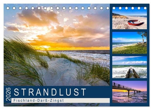 Produktbild: STRANDLUST: Fischland-Dar&szlig;-Zingst (Tischkalender 2026 DIN A5 quer), CALVENDO Monatskalender