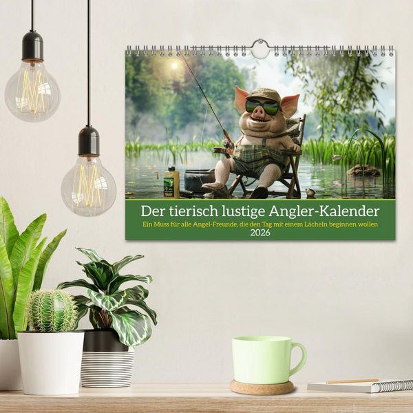 Produktbild: Der tierisch lustige Angler-Kalender (Wandkalender 2026 DIN A4 quer), CALVENDO Monatskalender