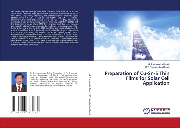 Produktbild: Preparation of Cu-Sn-S Thin Films for Solar Cell Application
