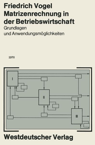 Produktbild: Matrizenrechnung in der Betriebswirtschaft