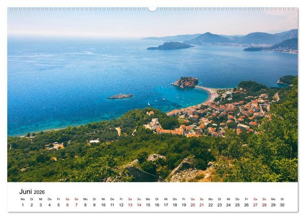 Produktbild: Montenegro - Im Land der schwarzen Berge (hochwertiger Premium Wandkalender 2026 DIN A2 quer), Kunstdruck in Hochglanz